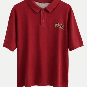 VTG FUBU Platinum‎ Fat Albert Polo Shirt Mens 2XL Maroon Y2K Hip Hop